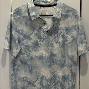 Men's Blue Patterned Shirt